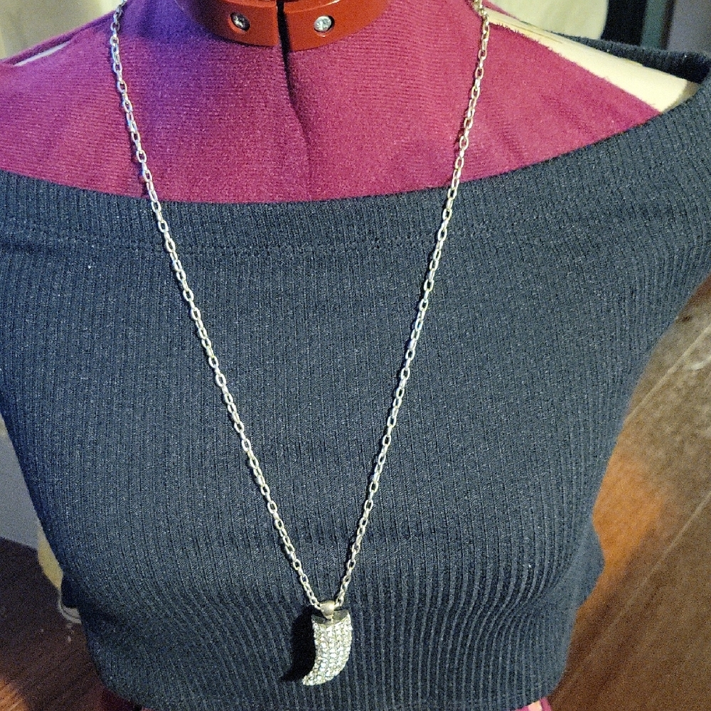 3/$25 Elegant Silver Necklace with Pendant